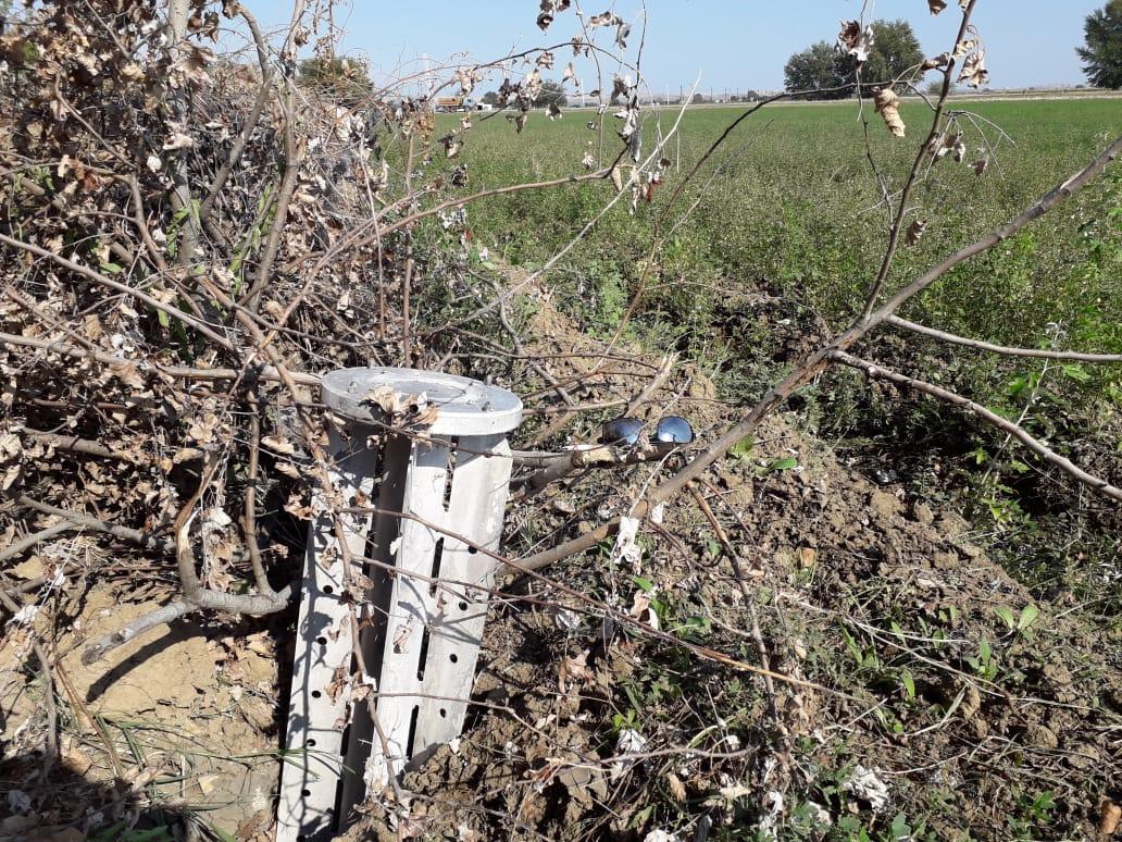 Ermənistan Goranboya qadağan olunmuş bombalar atıb - Fotolar