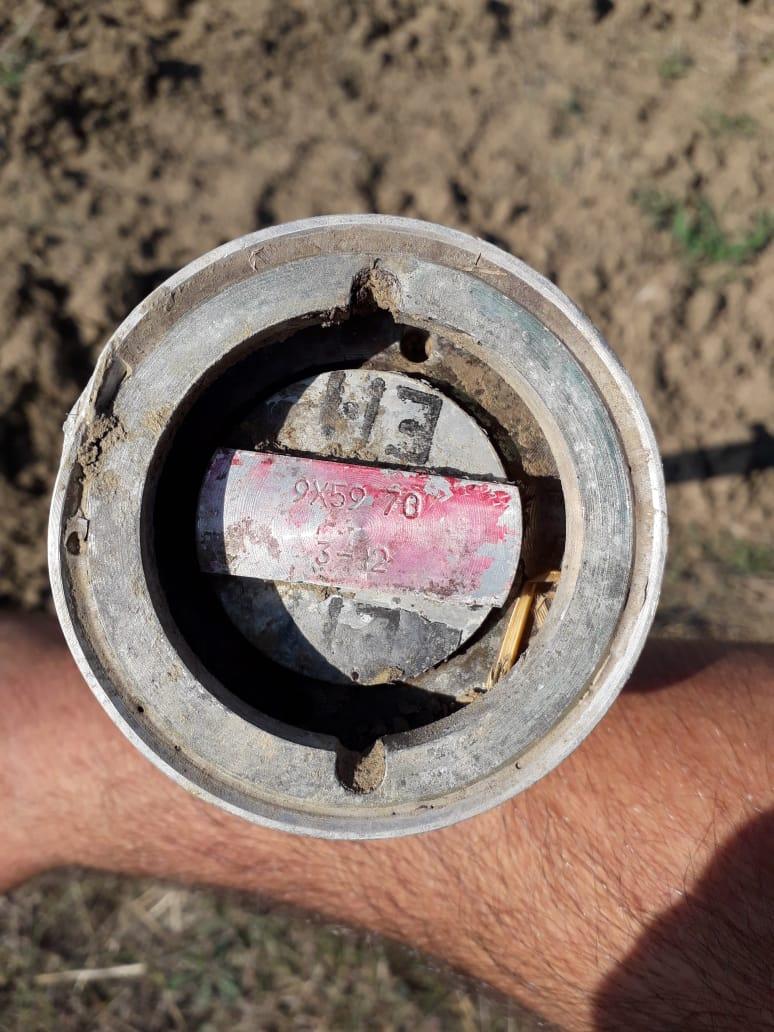 Ermənistan Goranboya qadağan olunmuş bombalar atıb - Fotolar