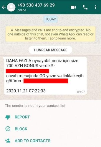 “WhatsApp” üzərindən həyata keçirilən daha bir “fişinq” kampaniyası qeydə alınıb - Foto