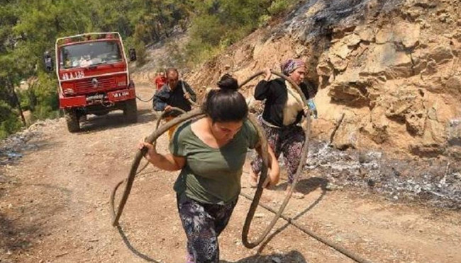 Merve Koçyiğit, Türkiyədə meşə yanğınlarına qarşı mübarizədə iştirak edən qadın