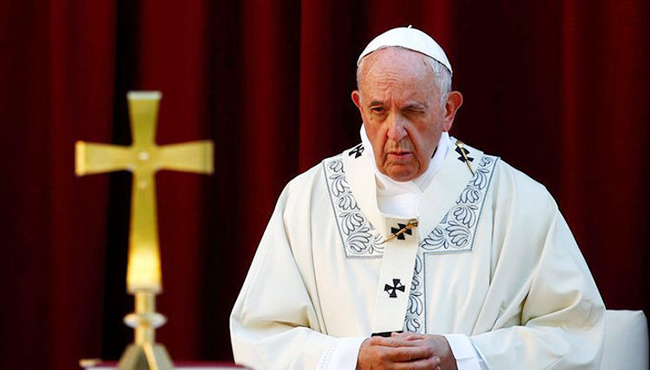 Papa Fransis Ukraynada gərginliyin artmasından danışıb