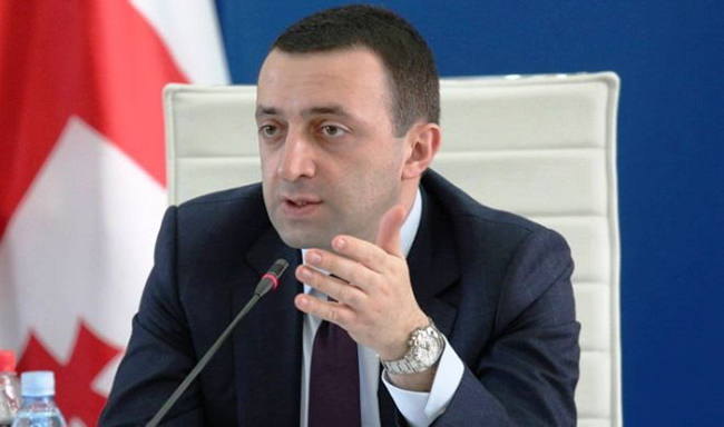 Qaribaşvili Makronla regional təhlükəsizlik məsələlərini müzakirə edib