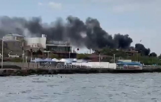 Bakıda güclü yanğın başladı - Video