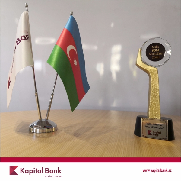 Kapital Bank növbəti dəfə “Milli KSM” mükafatına layiq görülüb