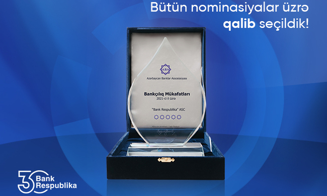 Bank Respublika bütün nominasiyalar üzrə qalib seçildi!