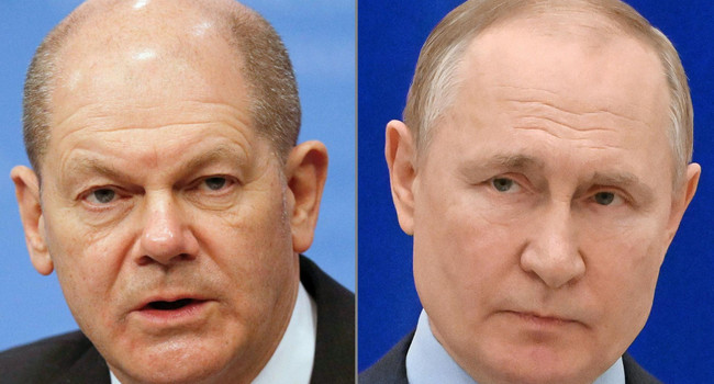 Olaf Şolz və Vladimir Putin