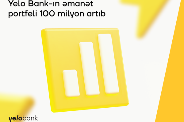Yelo Bank-ın əmanət portfeli 100 milyon artıb