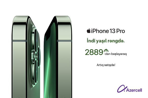 Azercell-dən yeni iPhone 13 modelləri alana 50GB internet paketi hədiyyə!