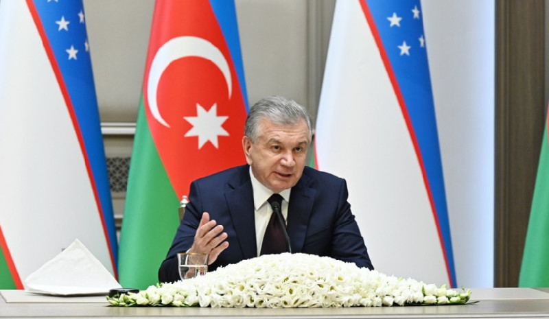 Özbəkistan Prezidenti Şavkat Mirziyoyev Azərbaycana səfərə gəlib