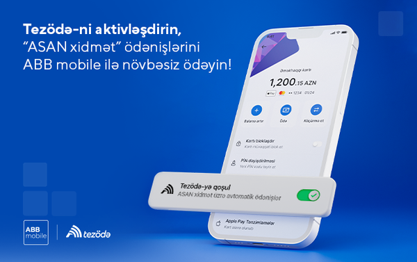 “ASAN xidmət” ödənişlərini ABB mobile ilə növbəsiz ödə!