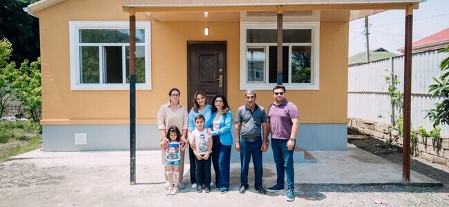 Qırmızı Ürəklər Fondu 3 şəhid ailəsini fərdi yaşayış evi ilə təmin etdi