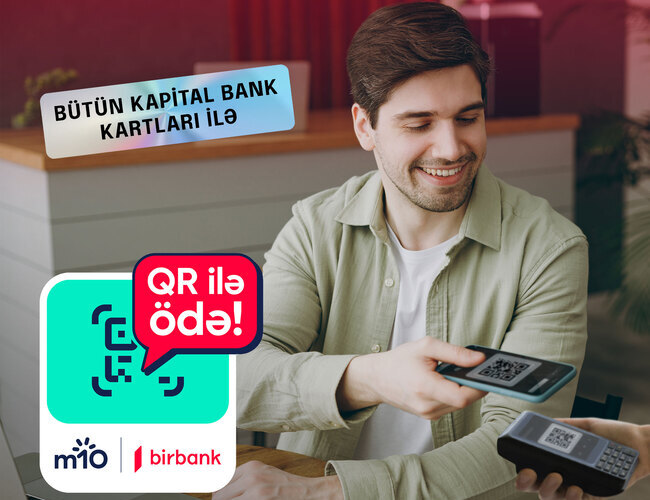 Birbank-ın yeni QR-kodla ödəniş üsulu 2% keşbek qazandırır