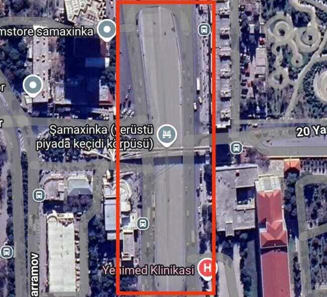 Şamaxinka ərazisində tunel üzərindəki boş ərazi