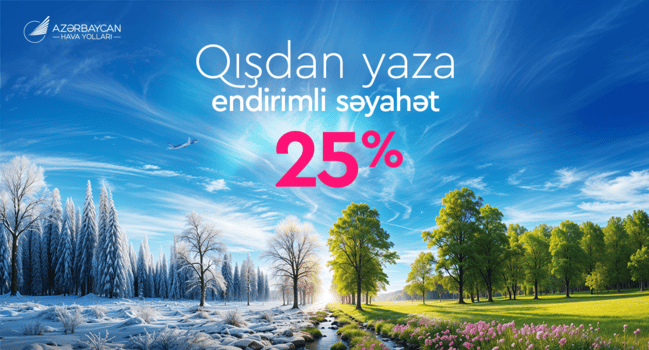 AZAL-dan bütün istiqamətlərə 25% endirim kampaniyası