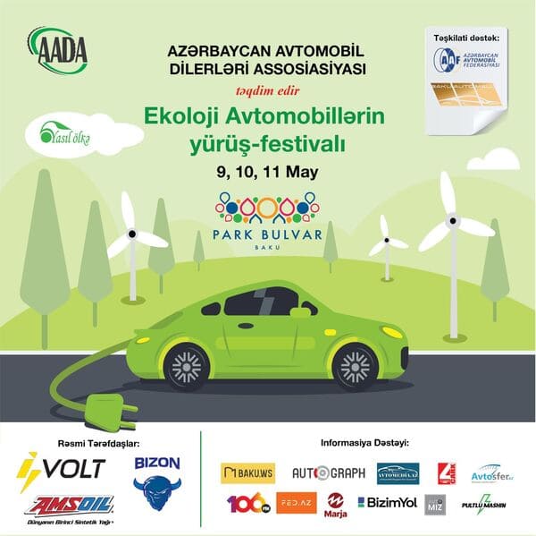 AADA 9-11 may tarixlərində “Yaşıl ölkə” adı altında elektrik avtomobillərin növbəti sərgisini təşkil edəcək